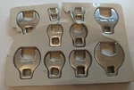 Vintage Anco 10-PIECE Crowfoot Wrench Set Square Drive (3/8" 1"). Fixed Price $39.99.