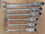 Cornwell Double Flex Combination Ratcheting Sae Wrenches Lot Of 6 - Mechanic. Fixed Price $170.00.