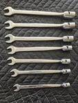 Snap-on Flex Head Open-end Combination Wrench Set 7PC Sae 12-POINT 3/8 To 3/4". Fixed Price $379.00.