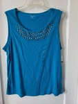 Nwt St Johns Bay Blue Accent Top Size Xl #286. Fixed Price $15.00.