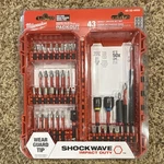 Milwaukee Shockwave Impact Duty 43-PIECE Steel Driver Bit Set 48-32-4033. Fixed Price $30.00.