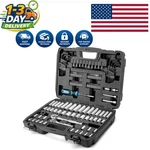 121-PIECE Mechanics Tool Kit: Comprehensive Sae/metric Set With Ratchets & More. Fixed Price $100.99.