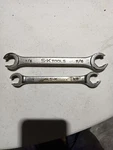 Sk Tools (2) Sae Line Wrenches 5/8" 11/16" & 1/2" 9/16" F-2022 F-1618 Usa. Fixed Price $15.00.
