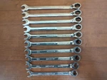 Matco 10-PC Reversible Ratcheting Combination Wrench Set Metric 10MM-19MM Usa. Fixed Price $150.00.