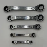 Blue Point 5PC Sae 1/4-7/8 1987 Offset Ratcheting Reversible Box End Wrench. Fixed Price $75.00.