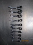 10PC Blue Point Snap On Stubby Reversible Ratcheting Wrench Set. Fixed Price $179.99.