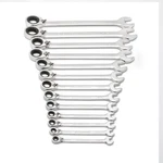 13 Piece 72-TOOTH 12 Point Reversible Ratcheting Combination Sae Wrench Set. Fixed Price $324.53.