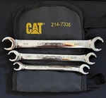 Caterpillar 214-7335 3-PIECE 6-POINT Flare Double End Wrench Set W/ Case. Fixed Price $145.00.