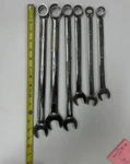 Snap-on Oex Sae Combination Wrench Set Chrome Finish Steel 6PC 5/8-1 1/16. Fixed Price $150.00.