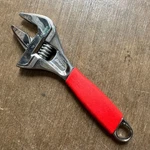 Snap-on ADHW6A Adjustable Wrench Inch Wide Jaw Cushion Grip Red Used. Fixed Price $128.00.