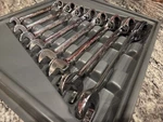 Blue Point By Snapon Tools 8PC Sae Ratcheting Reversible Wrench Set. Fixed Price $279.99.