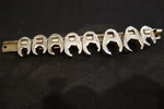 Snap -on Tools 3/8 Dr Crowfoot Flare Nut Wrench Set Frh 8PC. Fixed Price $135.00.
