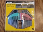 Titan Long Torx, Sae & Metric Hex Key/ Allen L-wrench Set W/folding Holder 12739. Fixed Price $55.79.