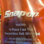 Snap-on YA9350B Pc Fine Tooth Serpentine Belt Wrench Set. Fixed Price $75.00.