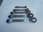 Craftsman Ratcheting Box Wrench Set 5PC Sae Double Ended Steel 1/4"-7/8". Fixed Price $34.99.