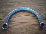 Mac Tools Usa HM2024 Sae 3/4 -5/8" Half Moon Obstruction Double Box Wrench 12 Pt. Fixed Price $24.50.