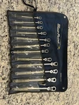 Blue-point Flex Head Ratcheting Wrench Set 8MM 19MM W/ Roll Pouch. Fixed Price $300.00.