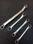 Lot 0F Snap On X01820,XS1618,XS1820,XS2024 Offset Chrome Box End Wrenches. Fixed Price $109.95.