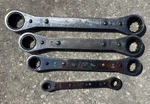 Snap On 4 Piece Ratcheting Double Box End Wrench Set Sae 3/8 To 15/16. Fixed Price $59.00.