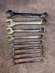 9 Piece Snap-on 12-POINT Sae Flank Drive Short Combination Wrench Set See Pics. Fixed Price $194.22.