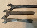 Vintage Wgb Lot Of 3 Din 894 17MM Open End Spanner Wrench Set. Fixed Price $19.99.