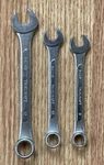 Vintage Lot Of 3 Truecraft Metric Combination Wrenches 9MM, 10MM, 12MM. Fixed Price $14.90.