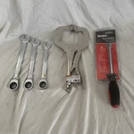 New Tool Lot Stanley Wrenches Brutus Grout Remover Locking Clamp Plier 5 Piece. Fixed Price $20.00.