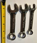 Snap Oxim 12 Pt Metric Flank Drive Midget Combination Wrench 3 Pcs Used. Fixed Price $70.00.
