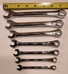 Sk 7PC. Sae Usa Polished Combination Wrench SET,1/4" Thru 5/8",6 & 12 Pt.nice!!. Fixed Price $59.99.