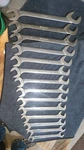 Snap On 14PC Sae Four Way Angle Open Wrench Set 3/8 - 1/4. Fixed Price $715.00.