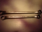 Fleet Pair Offset Box End Wrenches, #6328 & #6324 12 Points E-58. Fixed Price $24.00.