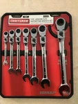 Craftsman 7 Piece Locking Flex Ratcheting Wrench Set 42400 Std. Fixed Price $200.00.