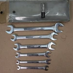 Vintage Sears Craftsman Usa - 6 Piece Metric Open End Wrench Set W/pouch #44501. Fixed Price $42.99.