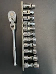 Snap-on 1/4" Dr 10PC Metric 6PT Shallow Universal Socket Set 5.5-14MM 111TMUSMA. Fixed Price $380.00.