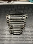 Vintage Craftsman Sae 8PC Ratcheting Combination Wrench Set 5/16" - 3/4" Usa. Fixed Price $60.00.
