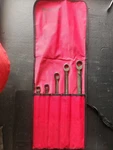 Snap-on 5PC Metric Ratcheting Box Wrench Set 11- 18MM Red Tool Roll XDLRM705K1A. Fixed Price $275.00.