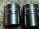 Snap On 3/8" Drive 12PT Sae Shallow Chrome Sockets F161 1/2" And F181 9/16". Fixed Price $15.00.