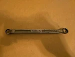 Snap On 9/16"-5/8" 12PT Industrial Finish Offset Box End Wrench GXV-1820. Fixed Price $17.00.