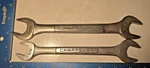 Vintage Craftsman -v- Double Open End Wrenches 44583 44582 Lot Usa. Fixed Price $24.99.