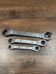 Lot 3 Blue-point Offset Ratchet Wrench, RYA2428, RYA1618, RYA1214 Box RBZ2428. Fixed Price $24.47.