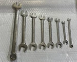 8PC Vintage Snap Tools Oex And Vom Metric Open-end Combination Wrench Set. Fixed Price $210.00.