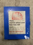Mac Tools 15PC. Metric Short Arm Hex Key Set No. SHKM15AB. Fixed Price $35.00.