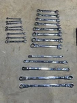 Matco Metric Flex Head Combination & Double Box Ratcheting Wrench Set 21PC. Fixed Price $500.00.