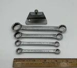 Vtg Piece Fleet Offset Double Box-end Wrench In Holder Usa 5/16 3/4. Fixed Price $29.99.