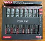 Icon Professional Impact Swivel Socket Set 14PC 1/2" Drive Sae 13US-14 59741. Fixed Price $104.95.