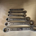 6 Lot-proto Double Box End Ratcheting Wrenches SAE-1191-1192-1192-1193-1194-1195. Fixed Price $55.99.