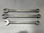 (u) Armstrong Tools Large Sae Combination Wrench Set 1-1/4" 1-5/16" 1-3/8" Vgc. Fixed Price $150.00.