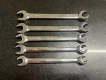 Snap On Pc 6-POINT Metric Open-end/flare Nut Wrench Set RXSM605B. Fixed Price $208.21.
