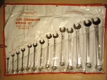 Vintage Truecraft Piece Combination Wrench Set SIZES3/8" To 1-1/4" #BO14R. Fixed Price $160.00.