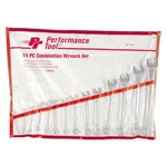 14-PIECE 3/8" To 1-1/4" 12-POINT Straight Head Full Polished Combination Wrench. Fixed Price $45.97.